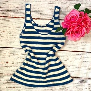 Trina Turk Knit Striped Tank Top Medium